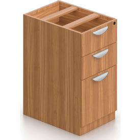 Global Industries Otg SL22BBF-AWL Offices To Go™ 3 Drawer Pedestal in Walnut - Executive Modular Furniture image.