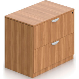 Global Industries Otg SL3622LF-AWL Offices To Go™ Two Drawer Lateral File in Walnut - Executive Modular Furniture image.