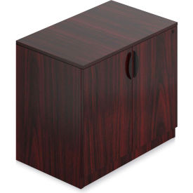 Global Industries Otg SL3622SC-AML Offices To Go™ - Storage Cabinet with Lock, 36"W x 22"D x 29-1/2"H, Mahogany image.