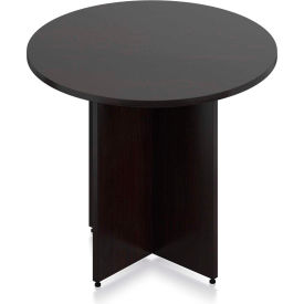 Global Industries Otg SL36R-AEL Offices To Go™ - Round Table - 36"W x 29-1/2"H - Espresso image.