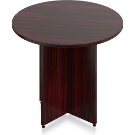 Global Industries Otg SL36R-AML Offices To Go™ - Round Table - 36"W x 29-1/2"H - Mahogany image.