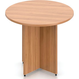 Global Industries Otg SL36R-AWL Offices To Go™ - Round Table - 36"W x 29-1/2"H - Walnut image.