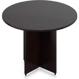 Global Industries Otg SL42R-AEL Offices To Go™ Round Conference Table - 42" - Espresso image.