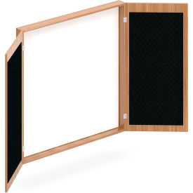 Global Industries Otg SL4848VB-AWL Offices To Go™ - Visual Board Cabinet -  48" W x 48"D - Walnut image.
