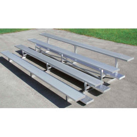 Gt Grandstands By Ultraplay NB-0315ALRSTD 3 Row Universal Low Rise Aluminum Bleacher, 15 Long, Single Footboard image.