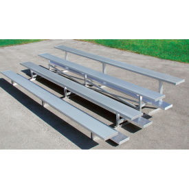 Gt Grandstands By Ultraplay NB-0409ALRSTD 4 Row Universal Low Rise Aluminum Bleacher, 9 Long, Single Footboard image.