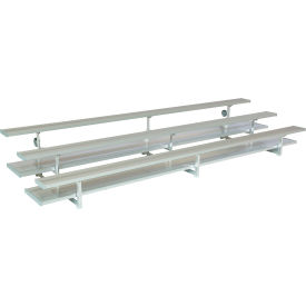 Gt Grandstands By Ultraplay TR-0312PRF 3 Row National Rep Tip N Roll Aluminum Bleacher, 12 Long, Double Footboard image.