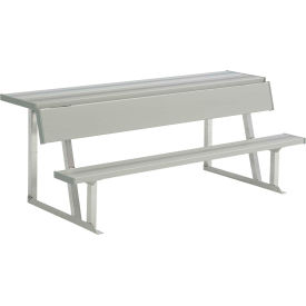 12 Aluminum Team Bench w/ Rear Shelf & Backrest Surface Mount or Portable 