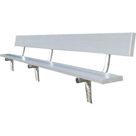 12 Aluminum Team Bench w/ Back In Ground Mount 