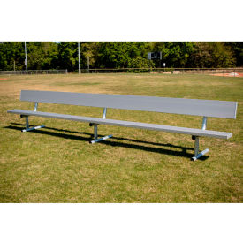 Gt Grandstands By Ultraplay BE-PG00600 6 Aluminum Team Bench w/ Back & Galvanized Steel Frame image.