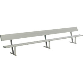 21 Aluminum Team Bench with Back Surface Mount or Portable 