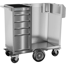 INDEPENDENT DESIGN INC  FMPSA1505LMCS Champion FM Pro Series All Stainless Steel Industrial Mobile Sanitization Cart 41"W x 20"D x 43"H image.
