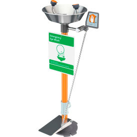 Guardian Equip Co G 1825HFC Guardian Equipment Pedestal Mounted Eyewash, Hand and Foot Control, S/S Bowl, G1825HFC image.