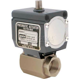 Gemini Valve High Duty Cycle S/S Ball Valve W/Double-Acting Pneumatic Actuator, 3/4