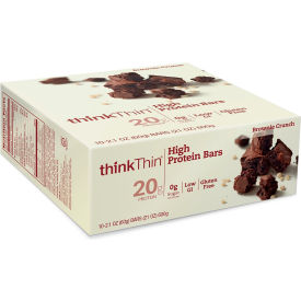 thinkThin High Protein Bars Brownie Crunch 2.1 oz 10 Count