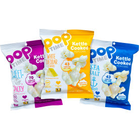 POPTIME Kettle Cooked Popcorn Variety Case 1 oz 24 Count