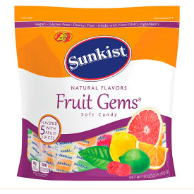 SUNKIST Wrapped Fruit Gems Soft Candy 2 lb