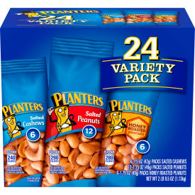 PLANTERS Peanuts & Cashews Nuts Variety Pack 1.7 oz 24 Count