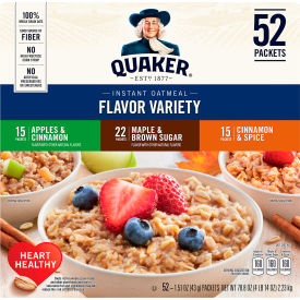 QUAKER Instant Oatmeal Flavor Variety 1.51 oz 52 Count