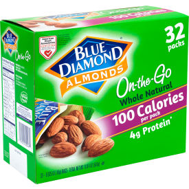 BLUE DIAMOND Almonds On-the-Go 100 Calorie Packs 0.6 oz 32 Count