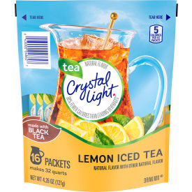 Crystal Light Drink Mix Pitcher Packs Iced Tea 16 Count