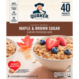 QUAKER Instant Oatmeal Maple & Brown Sugar Packets 40 Count