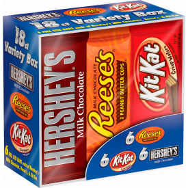 HERSHEYS Chocolate Candy Bar Variety Pack (Hersheys Reeses Kit Kat) 18 Count