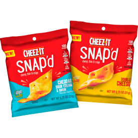 CHEEZ-IT Snapd Cheesy Baked Snack Variety Pack 0.75 oz 42 Count 2 Pack