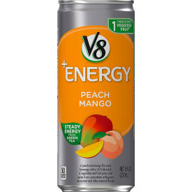 V8 +Energy Peach Mango Energy Drink Juice 8 oz 24 Count