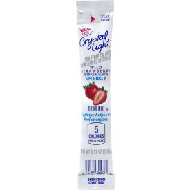 CRYSTAL LIGHT On-The-Go Sugar-Free Drink Wild Strawberry Energy 30 Count 2 Pack