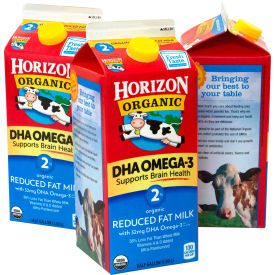 HORIZON ORGANIC 2% Milk with DHA Omega-3, 64 fl. oz, 3 Count