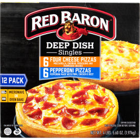 RED BARON Deep Dish Pizza Singles Variety Pack 12 Count