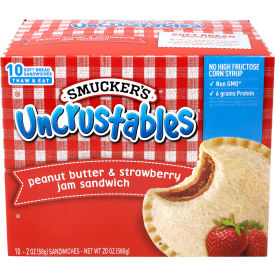 SMUCKERS UNCRUSTABLES Peanut Butter & Strawberry 2 oz 10 Count 2 Pack