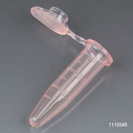 Microcentrifuge Tube 0.5mL Polypropylene Red Stand-Up Zipbag MG 500/Pack