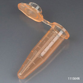 Microcentrifuge Tube 1.5mL Polypropylene Orange Stand-Up Zipbag MG 500/Pack