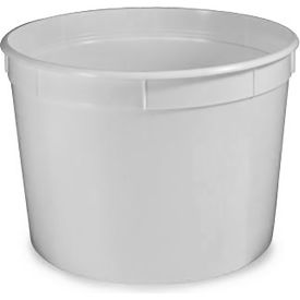Multi-Purpose Container, 16 oz. (480mL), Polypropylene, Snap Lid, White, 250/Pack