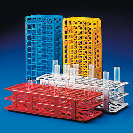 Snap-N-Rack Tube Rack For 12mm and 13mm Tubes, 90-Place, Polypropylene, Yellow