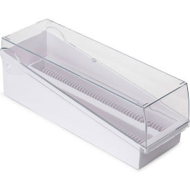 Slide Storage Box W/ Hinged Lid and Removable Tray, 100-Place for up to 200 Slides, ABS, White, 6Pk