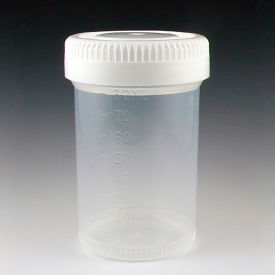 Graduated Tite-Rite Container, 90mL (3 oz., 48mm Opening, White Screwcap, 400/Pack