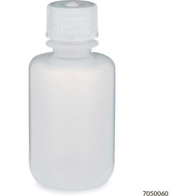 Bottle, Narrow Mouth, Polypropylene, Attached Polypropylene Screw Cap, 60mL, 12/Pack
