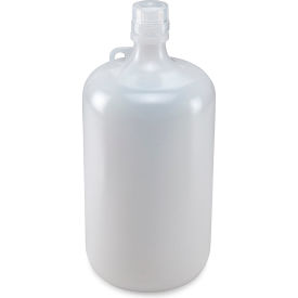 Bottle, Narrow Mouth, LDPE Bottle, Attached Polypropylene Screw Cap, 4 Liters (1 Gallon)