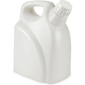 Jerrican, Rectangular with Handle, HDPE, White PP Screwcap, 5 Liter view 2