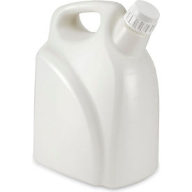 Jerrican, Rectangular with Handle, HDPE, White PP Screwcap, 10 Liter view 2