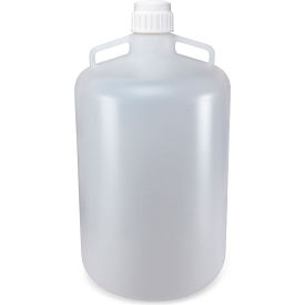Carboy, Round with Handles, HDPE, White PP Screwcap, 50 Liter view 2