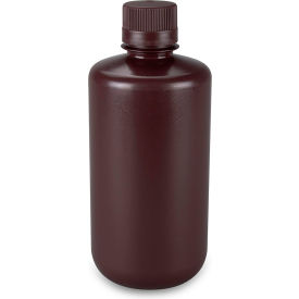 Diamond Essentials Bottle w/Screw Cap, 1000mL Cap., Amber, 50/Case view 2