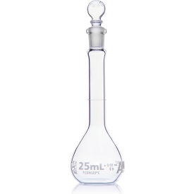 Flask Volumetric  Globe Glass Class A To Contain (TC) ASTM E288 25mL 6/Box