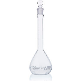 Flask Volumetric  Globe Glass Class A To Contain (TC) ASTM E288 100mL 6/Box