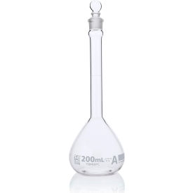 Flask Volumetric Globe Glass Class A To Contain (TC) ASTM E288 200mL 6/Box