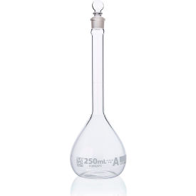 Flask Volumetric Globe Glass Class A To Contain (TC) ASTM E288 250mL 6/Box