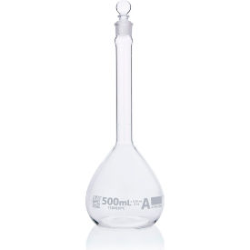 Flask Volumetric Globe Glass Class A To Contain (TC) ASTM E288 500mL 6/Box